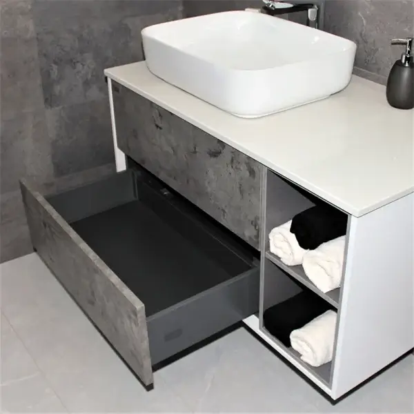 2 Тумба з раковиною REXON Ombra RX99CG/100 White/Concrete Grey