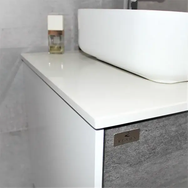 Тумба с раковиной REXON Ombra RX99ES/100 Glossy White/Concrete Grey - Зображення 6