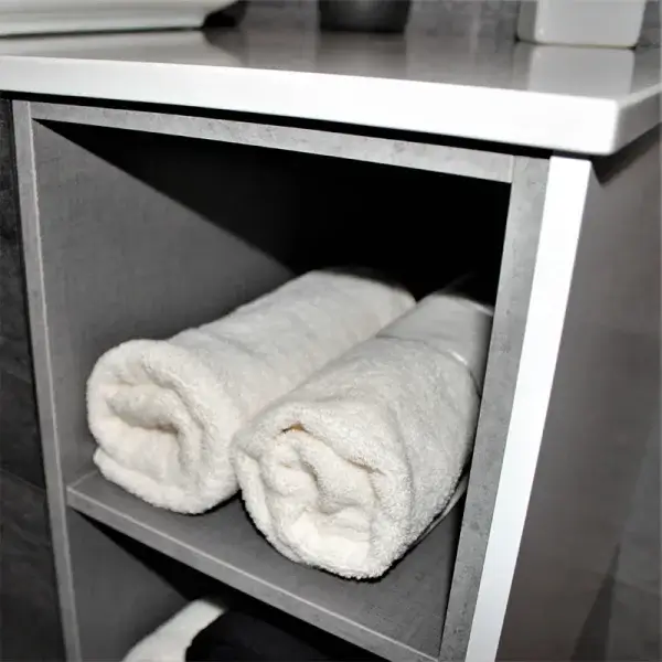 Тумба с раковиной REXON Ombra RX99ES/100 Glossy White/Concrete Grey - Зображення 5