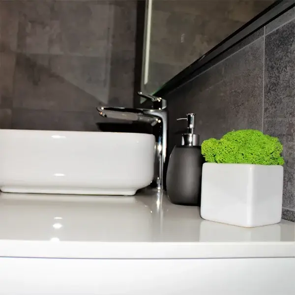 Тумба с раковиной REXON Ombra RX99ES/100 Glossy White/Concrete Grey - Зображення 2